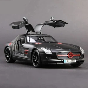1:32 Benz SLS Diecast Model Sports Car Simulation With Sound Light Kids Toy Gift - Picture 1 of 12