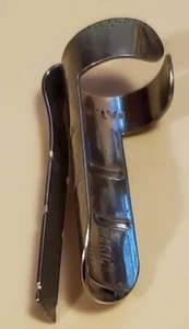Vintage Metall Hiawatha Magic Basting Guide Nähen Finger messen Patent angewendet - Bild 1 von 5