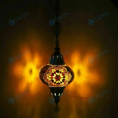 Lustre suspension plafonnier mosaïque turque marocain luminaire lampe-ampoul - Photo 1/4
