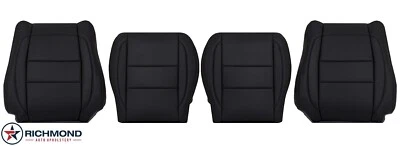 Полные кожаные чехлы на сиденья для водителя и пассажира Infiniti QX4 1997-2003 годов выпуска черные - Изображение 1 из 4