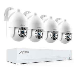 ANRAN 8MP Wired PoE telecamera di sicurezza set esterno orientabile telecamera audio 8CH NVR - Foto 1 di 18