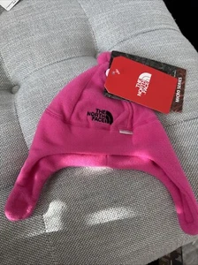 NEW 0-6 M North Face Baby Nugget Beanie Fleece Hat Pink Tags $25 Free Ship - Picture 1 of 7