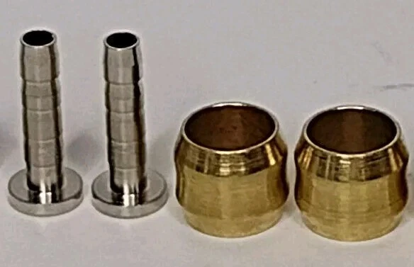 Manguera de freno de disco hidráulica Barb Olive Shimano BH90 oliva e insertos 2 pares Foto 1 de 1