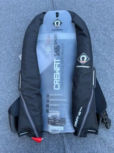 Crewsaver Crewfit 165N Sport Automatic Harness Lifejacket - Black cw crutch stra - Picture 1 of 4