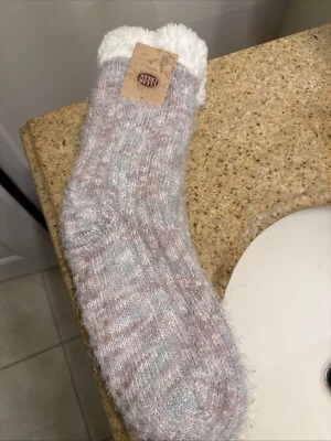 Clear Creek толщиной белый/розовый/синий пушистый ботинок носки женский размер 9-11 новый - Изображение 1 из 4