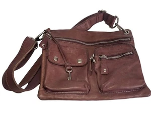 Fossil Sutton Plum Leather Crossbody Purple Vintage Messenger Bag Hobo HTF Color - Picture 1 of 20