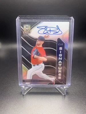 2021 Panini Spectra Signatures Shane Bieber Auto Guardians #'d /99 - Image 1 of 2