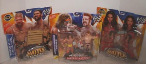 BATTLE PACK FIGURE LOT TRIPLE H vs AXEL NIKKI BRIE ULTIMATE WARRIOR SHEEMUS NEW - Picture 1 of 13