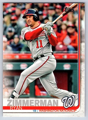 2019 Topps Series 1 Base # 133 Ryan Zimmerman - Washington Nationals - Image 1 of 2