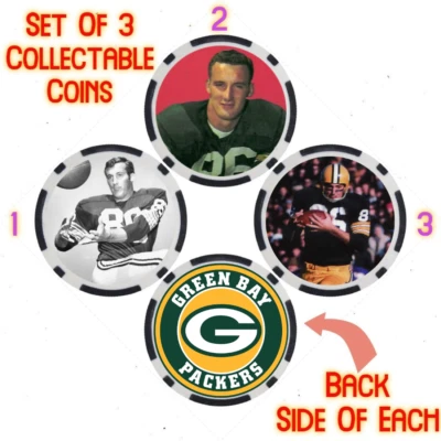 BOYD DOWLER - LEGENDARY PACKERS FOOTBALL PLAYER - COLLECTABLE COIN SET - Image 1 of 2
