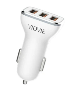 VIDVIE 3 USB Port Car Charger CC511 PD 3.4 A - Picture 1 of 5