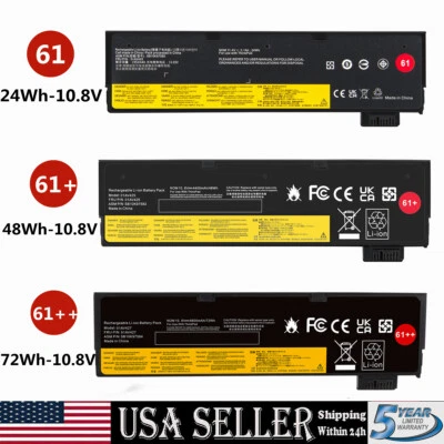 COOLGO 61++ Battery For Lenovo Thinkpad T470 T480 T570 T580 P51s P52s 01AV427 01AV423