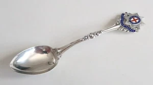 Antique 1911 sterling silver enamel Coldstream Guards spoon - Picture 1 of 6