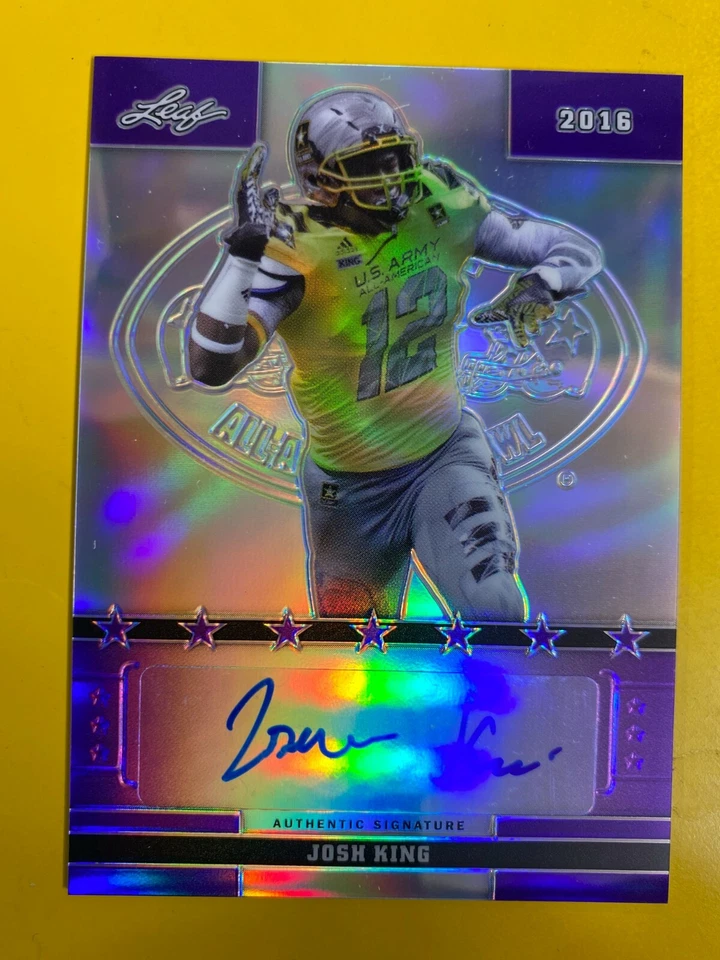 D54829 2016 Leaf Army All-American Bowl Metal Autograph Purple #62 Josh King /25 - Image 1 of 1