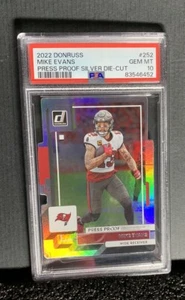 2022 Pop 1 PSA Perfect 10 Donruss /75 Mike Evans HOLO DiCut SSP Gem Mint Panini - Picture 1 of 3