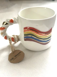 Pottery coffee mug rainbow; ceramic mug LGBTQAI+; cup without handle; gift Pride - Picture 1 of 10