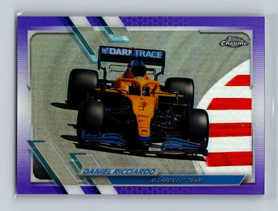 2021 Topps Chrome F1 Purple /399 Daniel Ricciardo #100 McLaren - Image 1 of 2