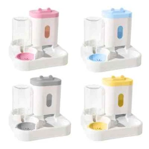 Automatic Feeder Gravity Cat Dog Food Bowl Water Fountain 3.3L Pet Dispenser Set - Picture 1 of 19
