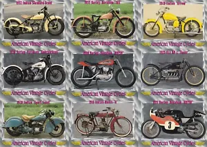AMERICAN VINTAGE CYCLES SERIES 1 1992 CHAMPS JUEGO COMPLETO DE TARJETAS BASE DE 100 TR - Imagen 1 de 4