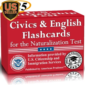 US Citizenship Flash Cards 2025 to Study for the Naturalization Test Includes... - Picture 1 of 1
