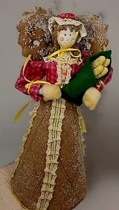 Bäckerei Engel Baumspitze Weihnachten Folk Country Brot Süßigkeiten braun Lebkuchen - Bild 1 von 14