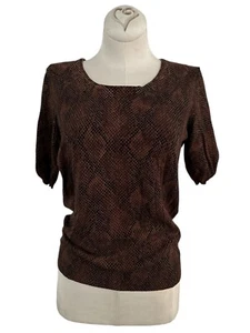 White House Black Market Snake Print Top Womens Size S - Picture 1 of 8