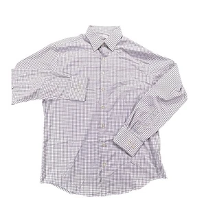 Peter Millar Sommer bequem Knopfleiste Hemd Herren Large schwarz weiß kariert CMAA - Bild 1 von 8