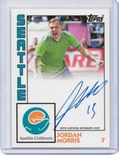 JORDAN MORRIS 2020 Topps Seattle Children's Heroes Auto SP Autograph Sounders