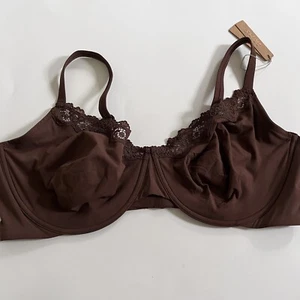 NWT 46DD SKIMS Fits Everybody Lace Underwire Bra Cocoa BA-SCP-2689 - Picture 1 of 7