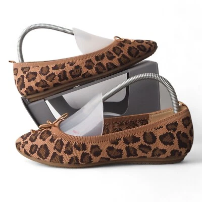Sapatilhas de balé femininas Vince Camuto flanna laváveis "impressão de leopardo" 8M - Imagem 1 de 4