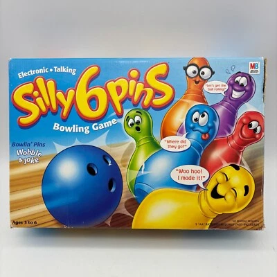 Silly 6 Pins Electronic Bowling Game WORKS COMPLETE Milton Bradley 1999 Kids - Image 1 of 4