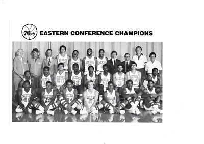 FOTO DE EQUIPO DE COLECCIÓN ORIGINAL 1980 1981 PHILADELPHIA 76ERS 6X9 JULIUS ERVING Foto 1 de 2
