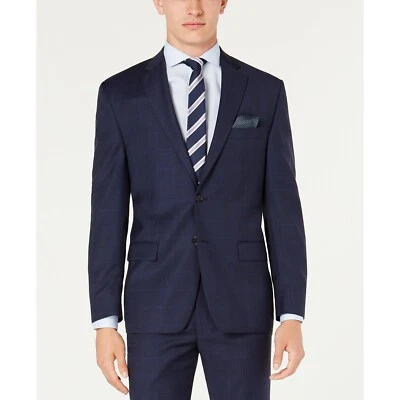 Jaqueta masculina Lauren Ralph Lauren ajuste clássico terno elástico azul B4HP US$ 450 - Imagem 1 de 4