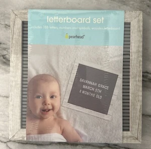 BRAND NEW Wooden Letterboard Set Board Letters Numbers Symbols Pearhead - Picture 1 of 5