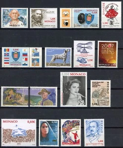 Monaco 2007 : Good Complete Year Very Fine MNH Stamps - Face Value : 19.38€ - Picture 1 of 1