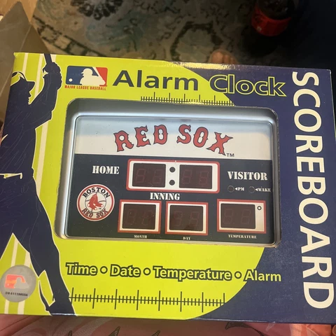 Boston Red Sox World Series Champions Scoreboard Clock Date Temp Alarm Cover
