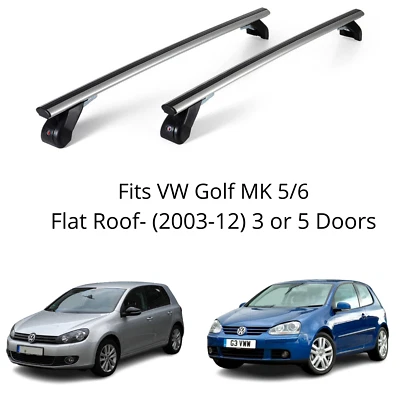 Barras portaequipajes de techo premium - Juego de 2 - para Volkswagen Golf 5/6 3/5 puertas 2003-12 AL302/015M Foto 1 de 3