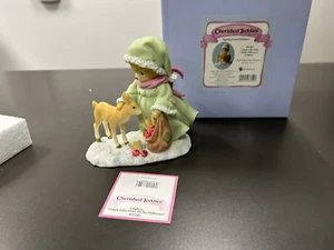 2017 Cherished Teddies LEIGHTON - feeding deer  - Simple gifts make all the diff - Picture 1 of 4