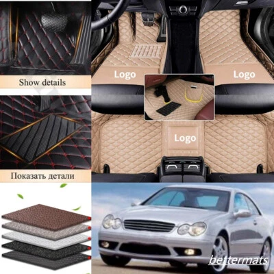 For Mercedes-Benz CLK-Class Car Floor Mats Waterproof Auto Carpets Front Rear - Image 1 of 4
