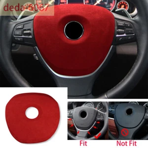 Cubierta del volante gamuza vino tinto para BMW Serie 5 7 F10 F07 2011-17 F01 09-14 - Imagen 1 de 12