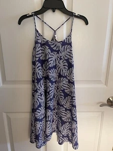 Tucker + Tate Girls Blue Slip Palm Dress, Size Medium (8-10) - Picture 1 of 6