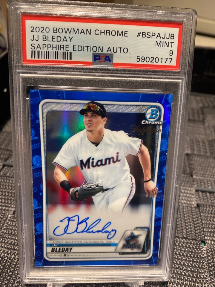 J.J. Bleday Auto 2020 Bowman Chrome Sapphire BCP-116 PSA 9 - Image 1 of 1