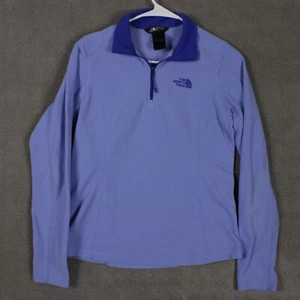 North Face 1/4 Zip Sweatshirt Damen Small S Langarm einfarbig lila dünn - Bild 1 von 9