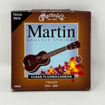 Martin Ukulele Strings Tenor .0216 -0.256 Clear Fluocarbon M620 C Tuning NOB - Image 1 of 4