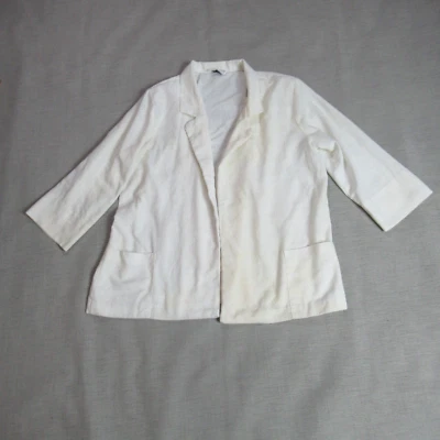 Chaqueta Apparenza Vintage Mujer Grande Blanco Abierta Playa Grunge Hobo Teatro Foto 1 de 4