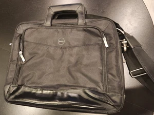 Dell Laptop Black Classic Carrying Case Bag Black 15" Inch Shoulder Strap - Afbeelding 1 van 7