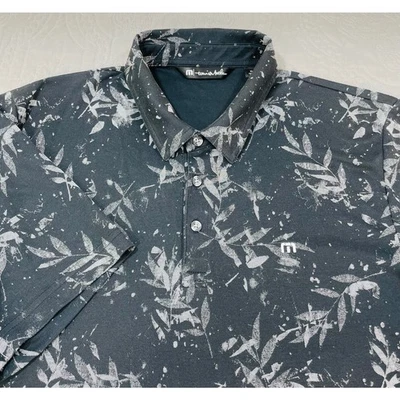 Camisa Hawaiana Travis Mathew Hombres X Grande Golf Polo Performance Tech Floral Negra Foto 1 de 4