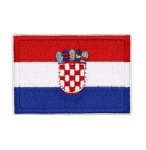 Croatian Flag Patch Embroidered Iron-On Croatia European Decal Free Shipping! - Picture 1 of 1