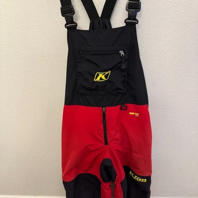 Baberos Klim Aggressive Sled Wear Gore-tex para hombre L rojo negro rodilleras cremallera completa Foto 1 de 4