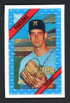 1972 KELLOGGS #  5 BILL PARSONS BREWERS NR-MT 530055 (KYCARDS) - Image 1 of 2